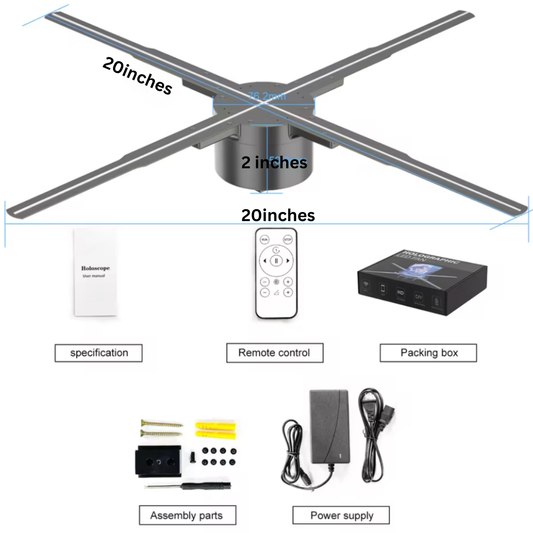 MagicGlow™ 20in. 3D Hologram Fan