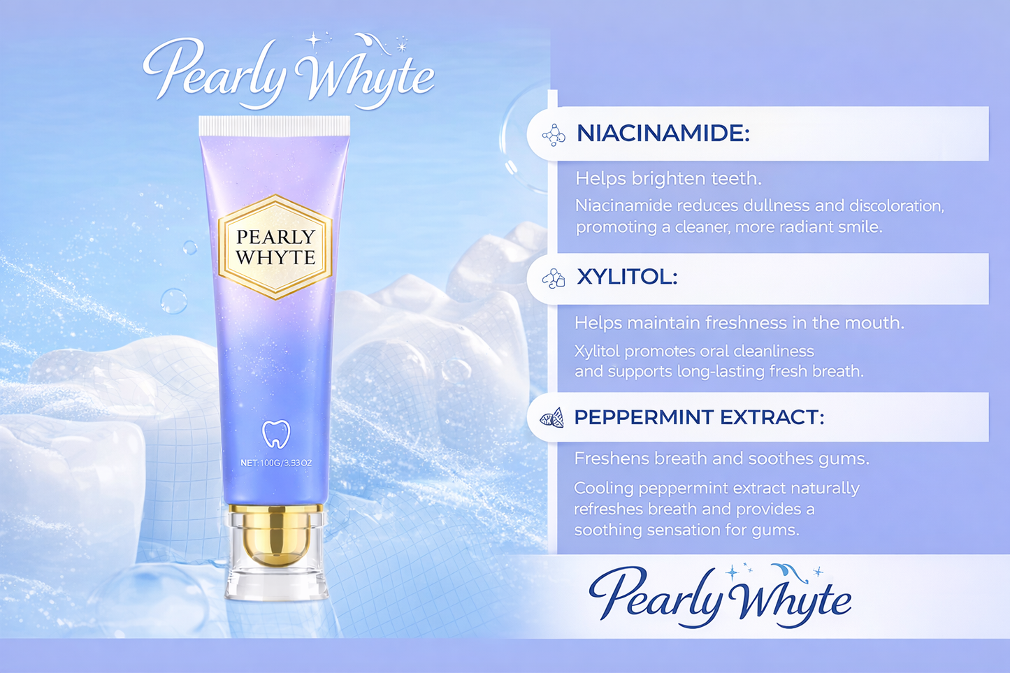 Pearly Whyte Toothpaste: Fluoride Free for Sensitive Teeth